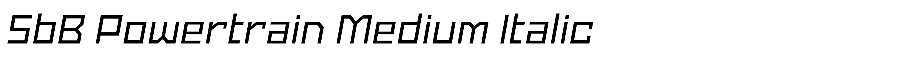 SbB Powertrain Medium Italic